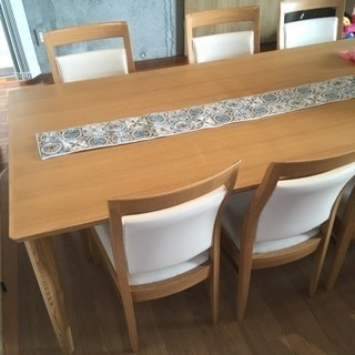 ニトリ 6人がけダイニングテーブル、椅子セット