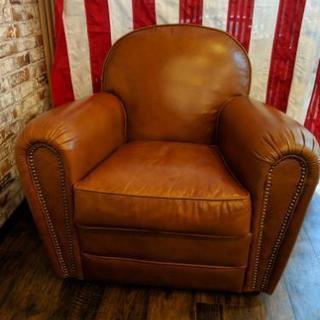 【HALO】1P レザー ソファー　ビンテージ　アンティーク　本革　オシャレ　存在感