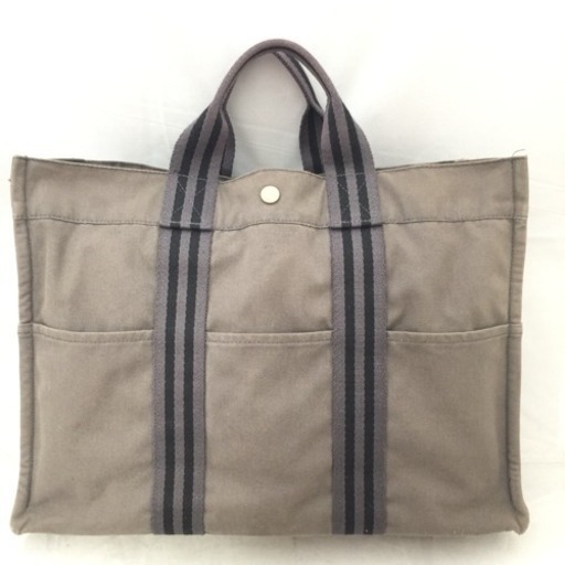 HERMES エルメス デニムバッグ フールトゥMM グレー