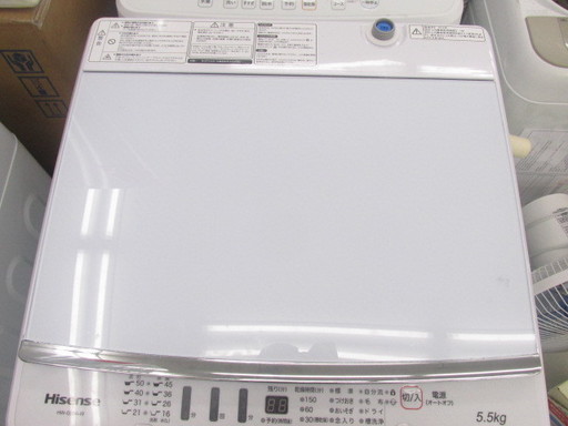 Hisense HW-G55A-W 2018年製 中古 洗濯機 5.5kg NB63