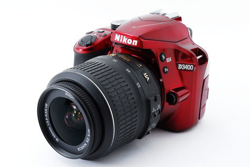 Nikon D3400 レンズキット レッド★極上美品★スマホへ転送♪新品SDカード付き♪