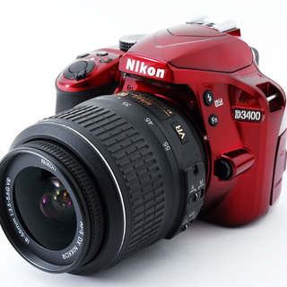 Nikon D3400 レンズキット レッド★極上美品★スマホへ...