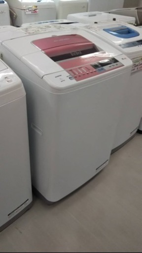 【リサイクルサービス八光　田上店　安心の3か月保証　配達・設置OK】日立 7.0kg 全自動洗濯機　ピンクHITACHI ビートウォッシュ BW-7SV