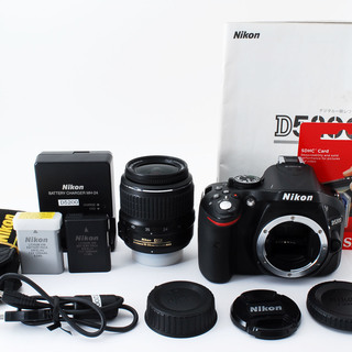 Nikon D5200 レンズキット ブラック★極上美品★新品SDカード、ストラップ付き！