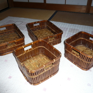 竹編みボックス