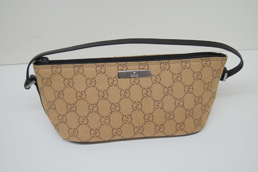 本物 GUCCI/グッチ アクセサリーポーチ 07198 GGキャンバス ベージュ×ブラウン ワンショルダー ミニバッグ  ☆ PayPay(ペイペイ)決済可能 ☆ 札幌市 清田区 平岡