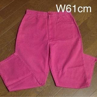 W61cm クロップドパンツ ピンク