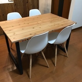 アイアン脚 ダイニングテーブル 4人用 