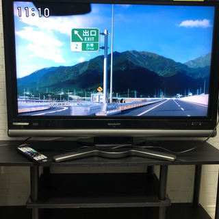 【美品】37型シャープ亀山モデル　リモコン+アンテナケーブル+テ...