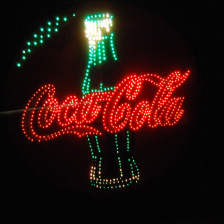 希少 Coca-Cola/コカコーラ 電飾 片面 100V 店頭販促品 オブジェ  