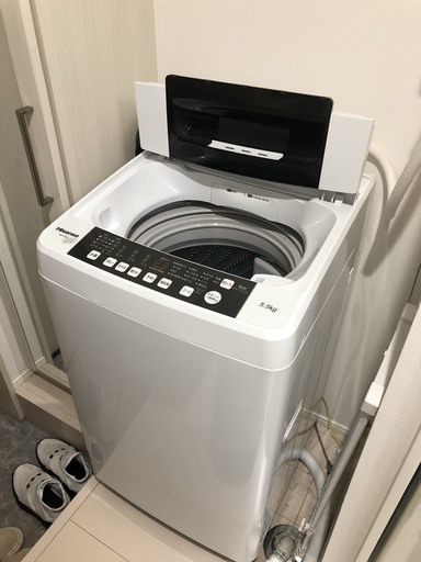 【美品】Hisenseハイセンス 全自動洗濯機  5.5Kg HW-T55A