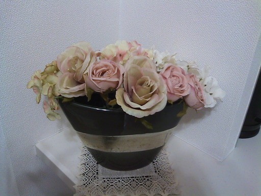 アンティーク風花瓶＆アレンジ造花♡