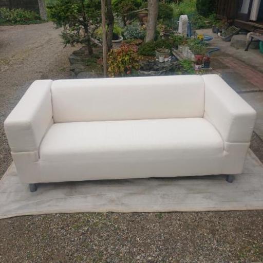 Hソファ【シュプレーム3P／PVCホワイト色】ソファー 3人掛用 フロア