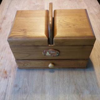 裁縫箱　裁縫ボックス　木製　