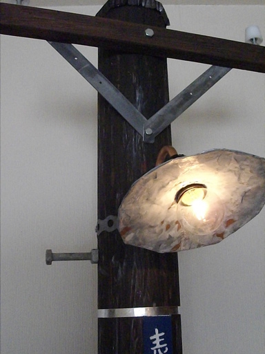 室内用レトロ電柱（ランプ付き）