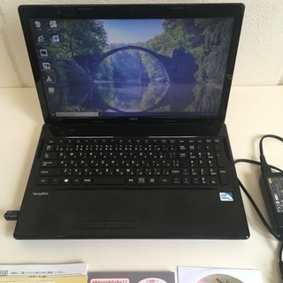 NEC - Windows10 NEC ブラックノートパソコン オフィス NEC ノートパソコン マイクロソフトオフィス 付属品あり