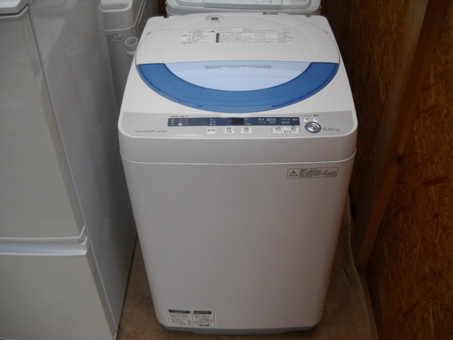配達設置無料　美品　シャープ　全自動洗濯機 5.5kgES-GE55R-H