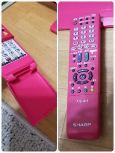 【美品】SHARP AQUOS 19インチ液晶テレビ 　希少ピンク　外付HDD対応