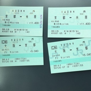 大阪米原 JR切符２回分