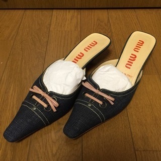 miumiu  ミュウミュウ デニムパンプス サンダル 34 1/2