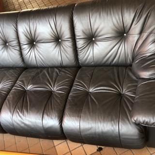 応接セット　ブラックレザー