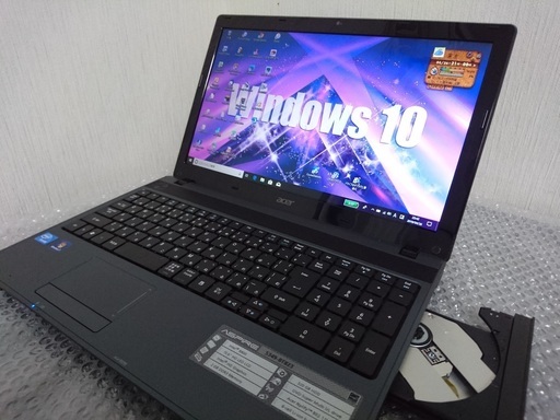 【取引中】　acer　ASPIRE　corei3　320GB　4G　バッテリー元気！