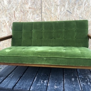 【受付中】送料無料 Karimoku カリモク60 2シーター 2Pソファ 2人掛けソファ モケットグリーン Kチェア ケイチェア  北欧 インテリア D&Department ディーアンドデパートメント