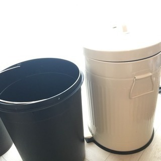 【至急】ドラム缶型ゴミ箱ホワイト