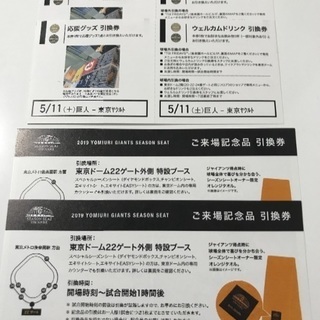 巨人vsヤクルト観戦チケット(5月7日)指定席B 2枚 巨人vsヤクルト観戦チケット(5月7日)指定席B 2枚 東京ヤクルト
