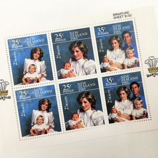 ニュージーランドのイギリス王室記念切手　ダイアナ妃