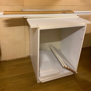 無料 0円 日曜大工 DIY リノベーション 白 システムキッチ...