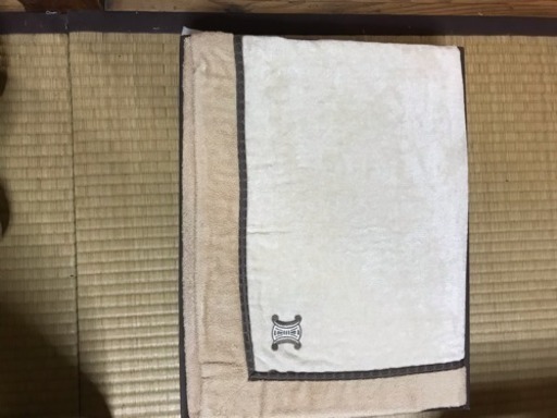 伊勢丹購入セリーヌマカダム綿毛布西川産業ロゴ刺繍2枚セット