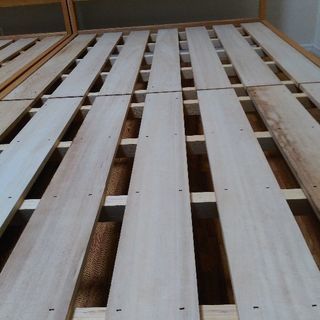 定価12万】【国産】すのこシングルベット2台セット【無垢材】