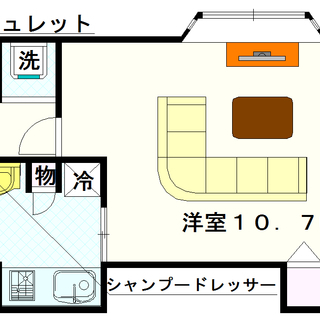 【ル・パピヨン2】6号タイプ！1Ｋタイプ！懐にゆとりのある方が住むシングルマンション☆の画像