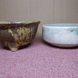 手作り陶器鉢２個セット（中古品）
