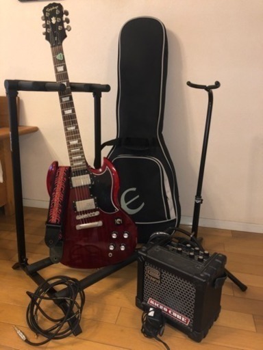 ギター (Epiphone SG) + Roland Cube