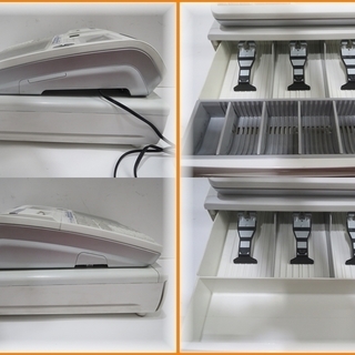 【引取限定】カシオ 小型レジスター 操作ガイド・鍵付き ホワイト系 中古品 NK-2000 CASIO②【小倉南区葛原東】