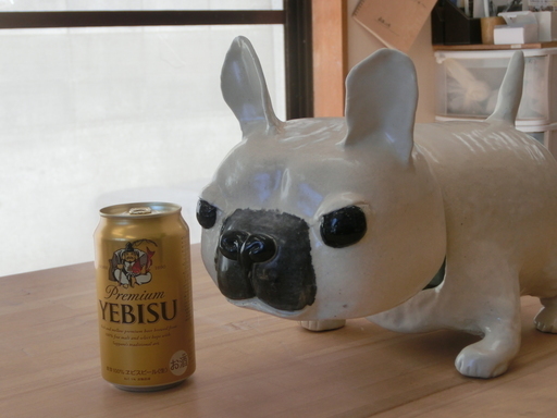 フレンチブルの首振り陶器人形（手づくりの作家もの） フレンチブルの首振り陶器人形（手づくりの作家もの）