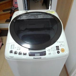 完売！Panasonic洗濯機8キロ黒色、乾燥機つき。
