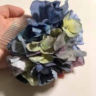 結婚式 紫陽花 ヘアコーム 髪飾り