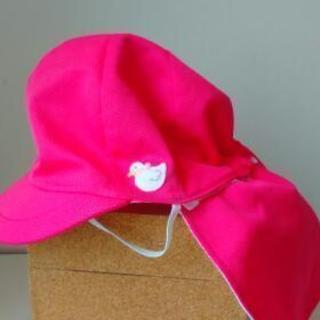 運動用帽子（日除け付き）ピンク