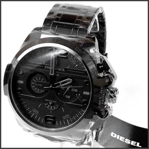[新品] [数量限定] ディーゼル DIESEL 腕時計 オールブラック ビッグフェイス 防水機能 クロノグラフ おしゃれな腕時計 黒色の時計 真っ黒 個性的 目立つ時計 カッコいい時計 ブランド腕時計 大きい腕時計 メンズ 男性用 安い 激安 DZ4362