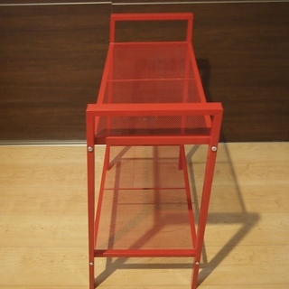2段シェルフユニット赤（IKEA）