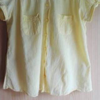 丸襟の可愛いシャツ　黄
