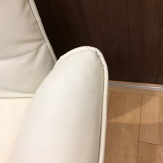 2人掛けカウチソファ  PVC生地アイボリー