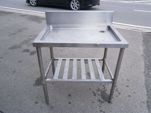 ☆中古品 厨房用品 １槽シンク（水切り）サイズ：800×600×800㎜☆