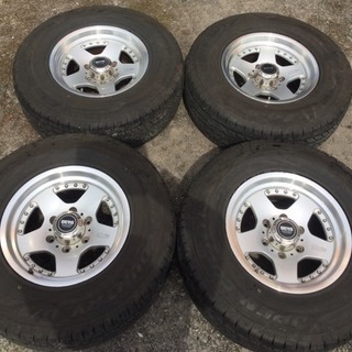 値下げ！ランクル プラド等 社外アルミ付 バリ溝 265/70R16 4本セット