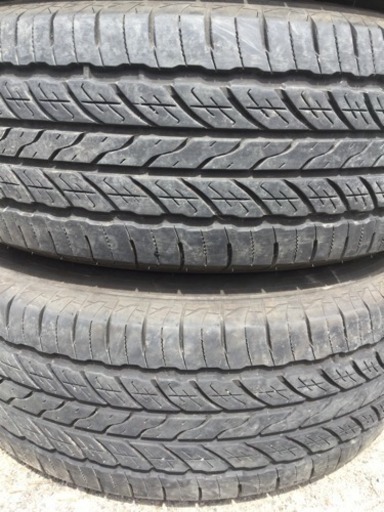 値下げ！ランクル プラド等 社外アルミ付 バリ溝 265/70R16 4本セット 値下げ！ランクル プラド等 社外アルミ付 バリ溝 265/70R16 4本セット
