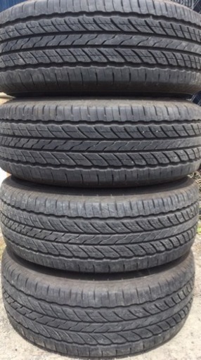 値下げ!ランクル プラド等 社外アルミ付 バリ溝 265/70R16 4本セット 値下げ!ランクル プラド等 社外アルミ付 バリ溝 265/70R16 4本セット