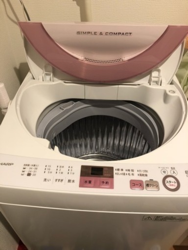 【美品】 シャープ 洗濯機 ES-GE6A-P